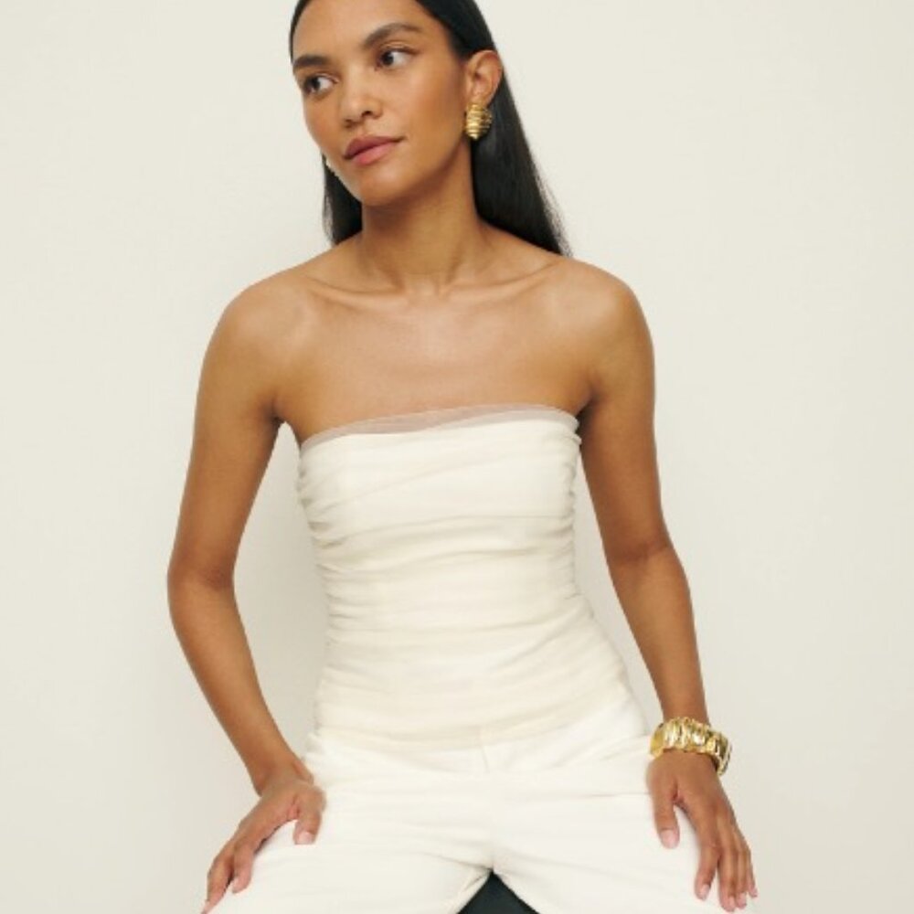 NWT Reformation Beau Top - Ivory, Size 2